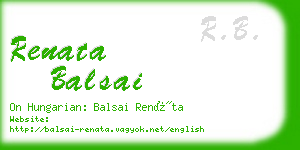 renata balsai business card